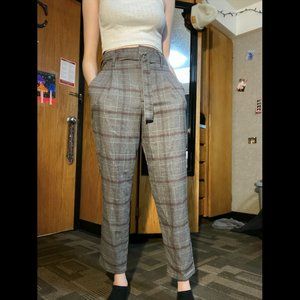 Small Hollister Plaid High Waisted Pants